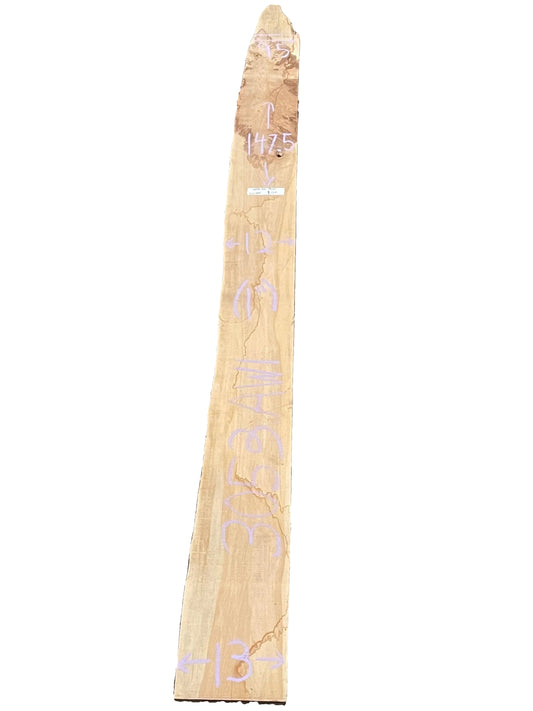 Spalted Sugar Live Edge Slab Maple 3053.AWI