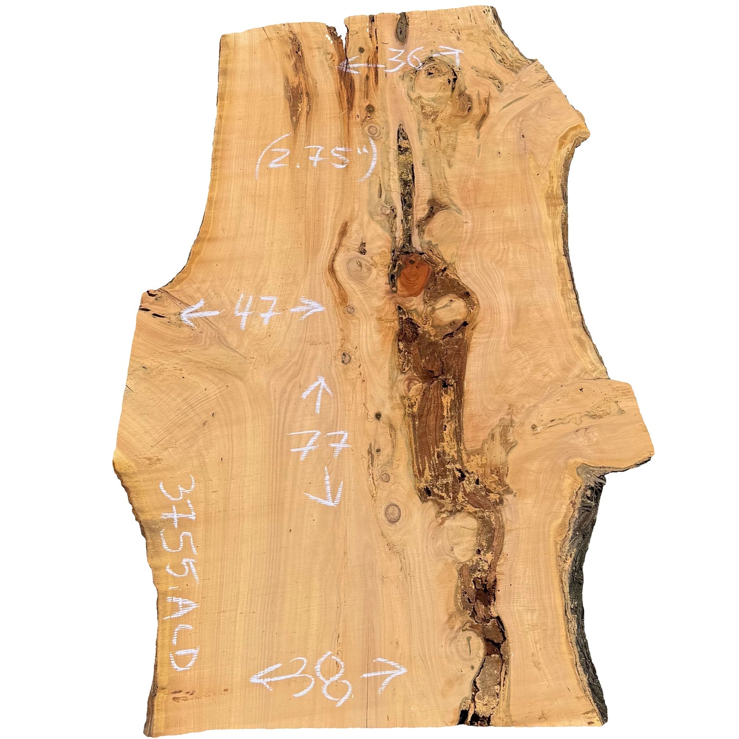 Monterey Cypress Live Edge Slab 3755.ALD