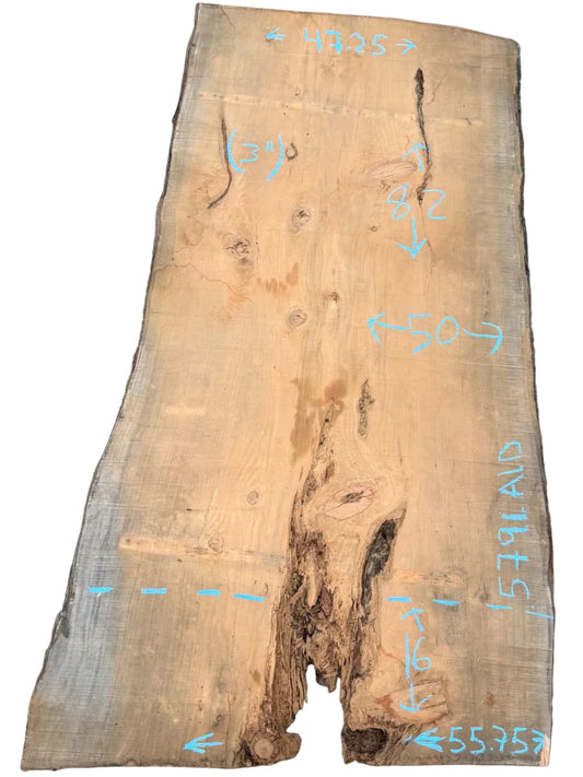 Monterey Cypress Live Edge Slab 5791.ALD
