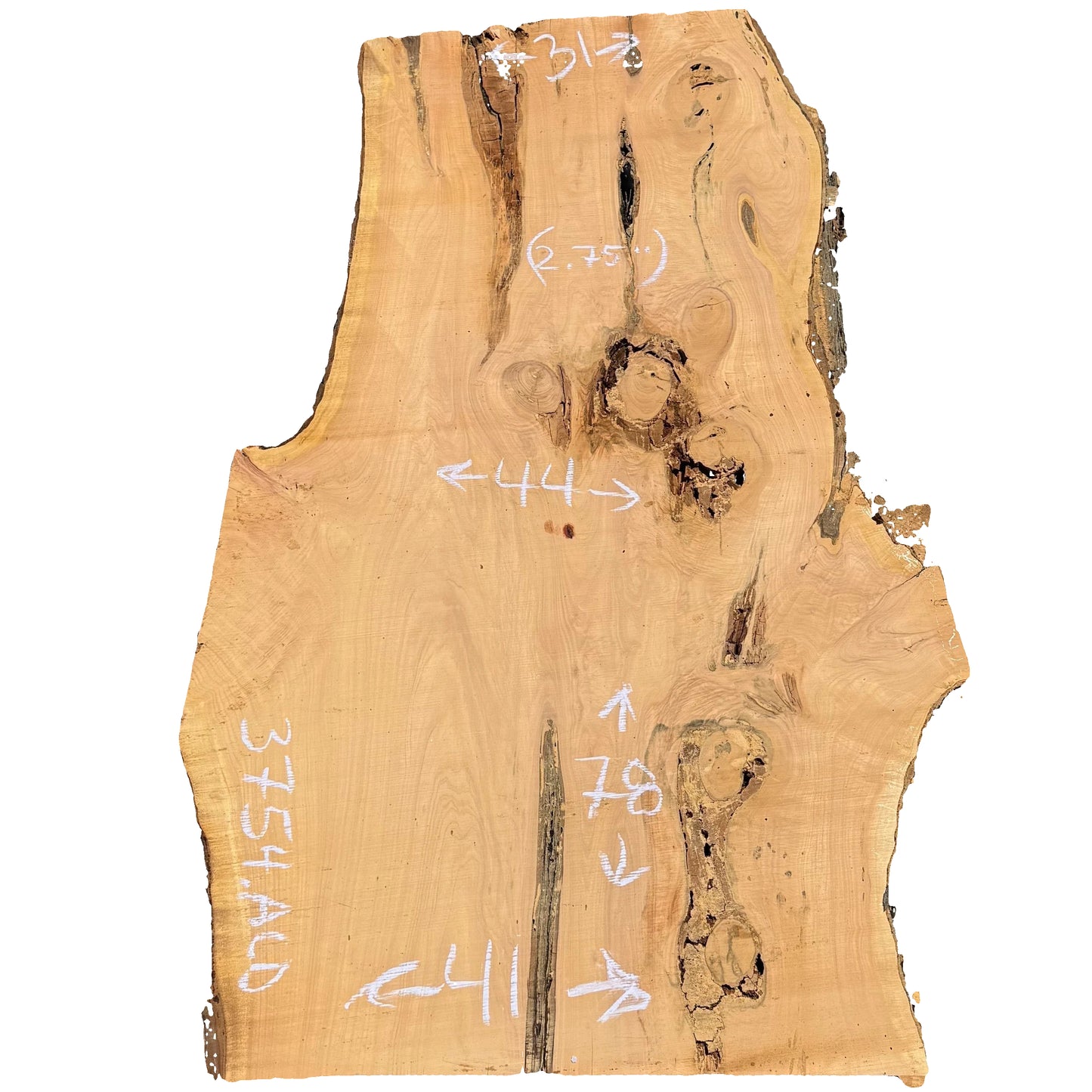 Monterey Cypress Live Edge Slab 3754.ALD