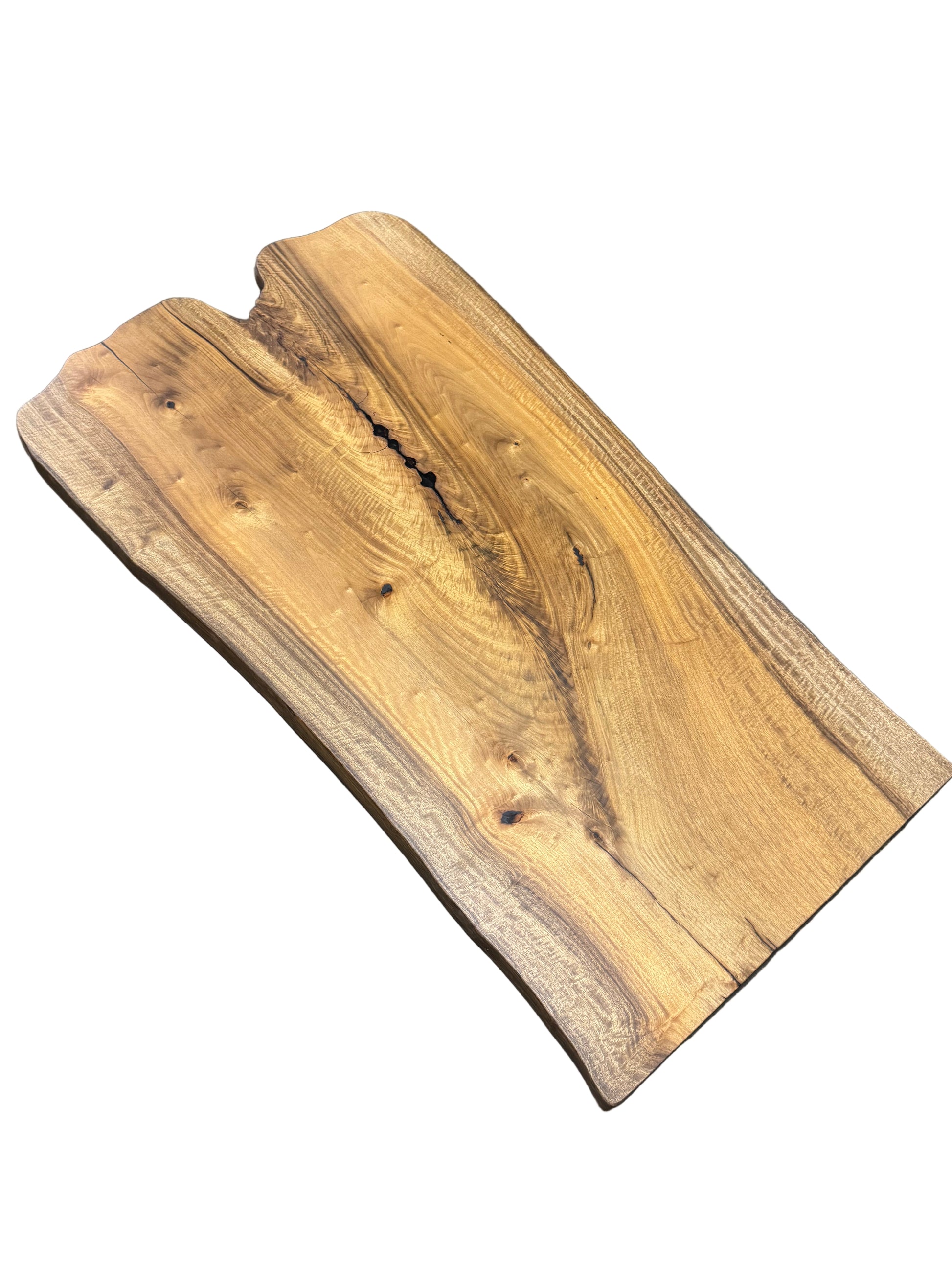 desk made from myrtle live edge wood