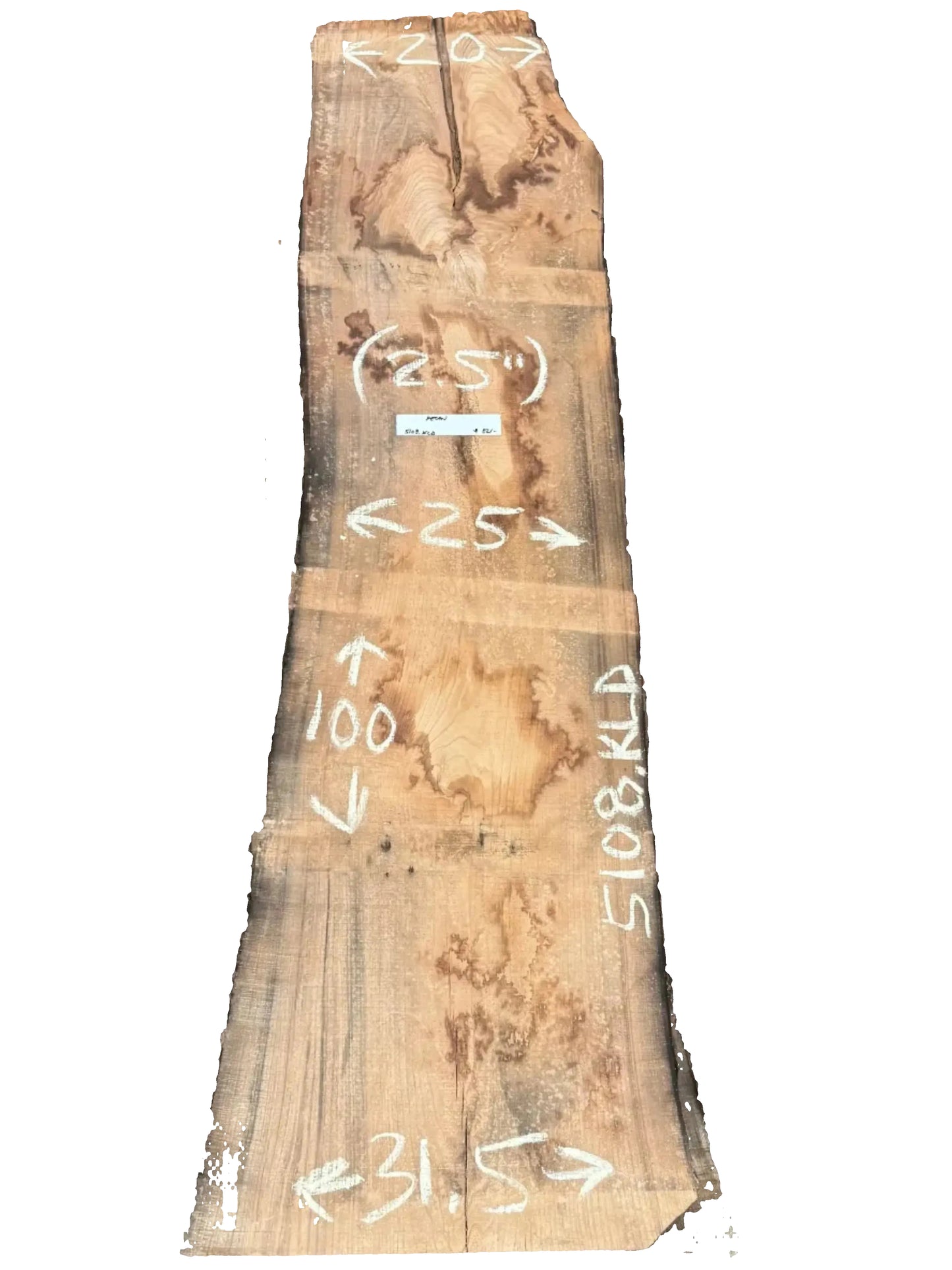 Pecan Live Edge Slab 5108.KLD
