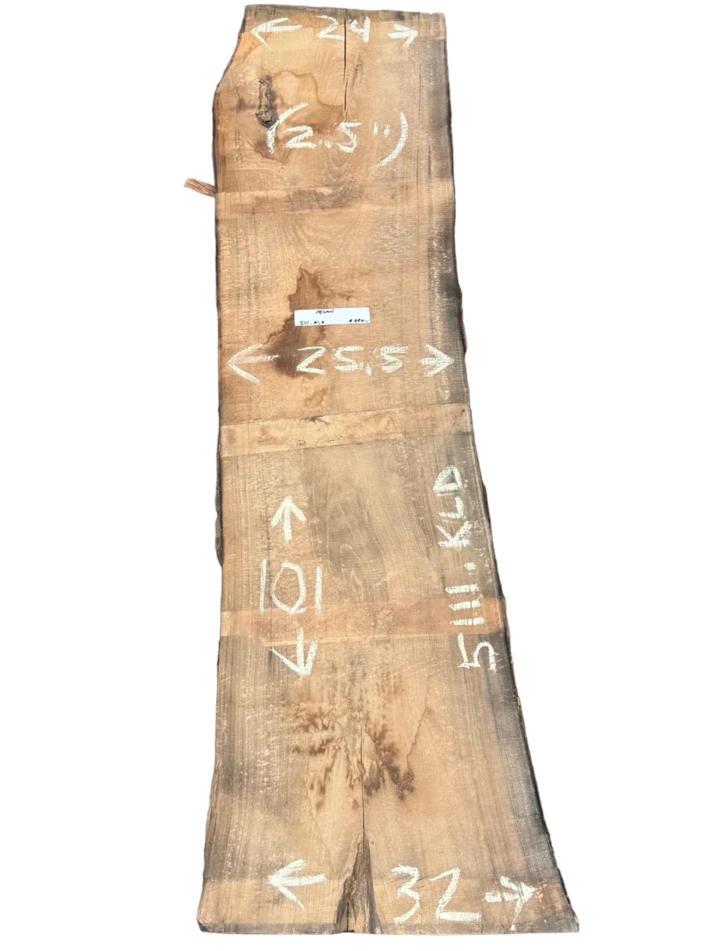 Pecan Live Edge Slab 5111.KLD