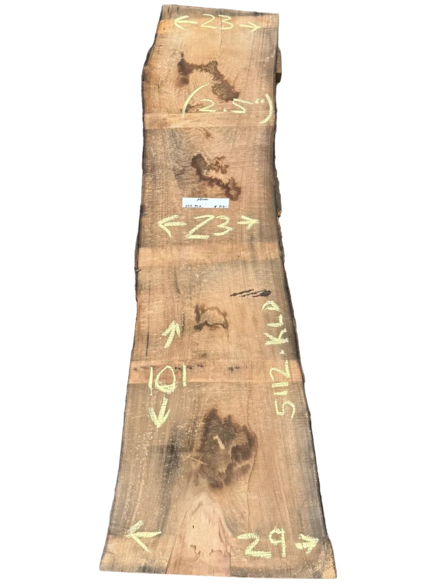 Pecan Live Edge Slab 5112.KLD
