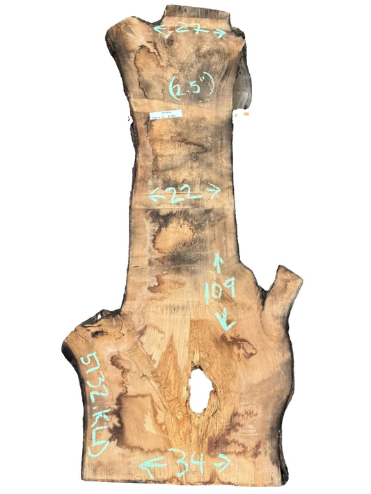 Pecan Live Edge Slab 5132.KLD