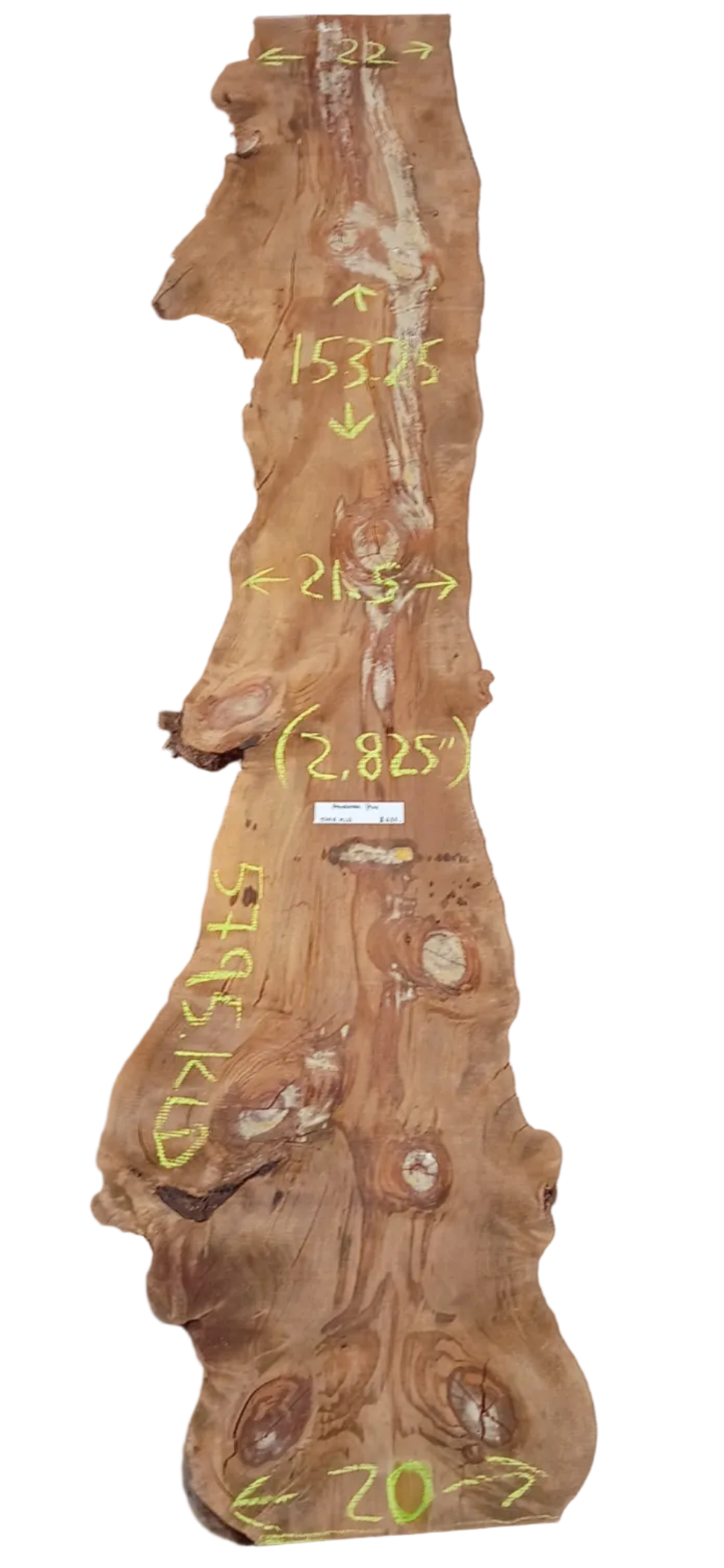 Ponderosa Pine Live Edge Slab 5795.KLD