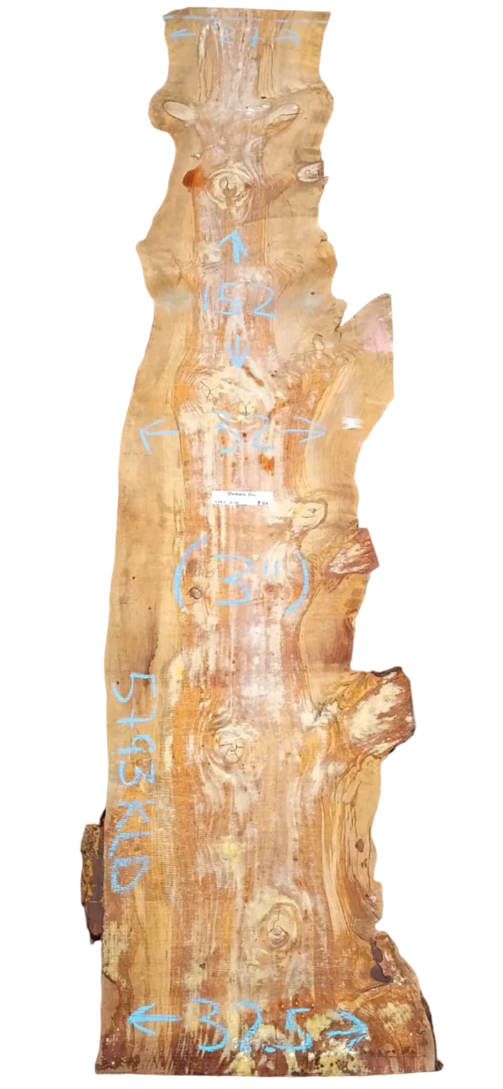 Ponderosa Pine Live Edge Slab 5793.KLD