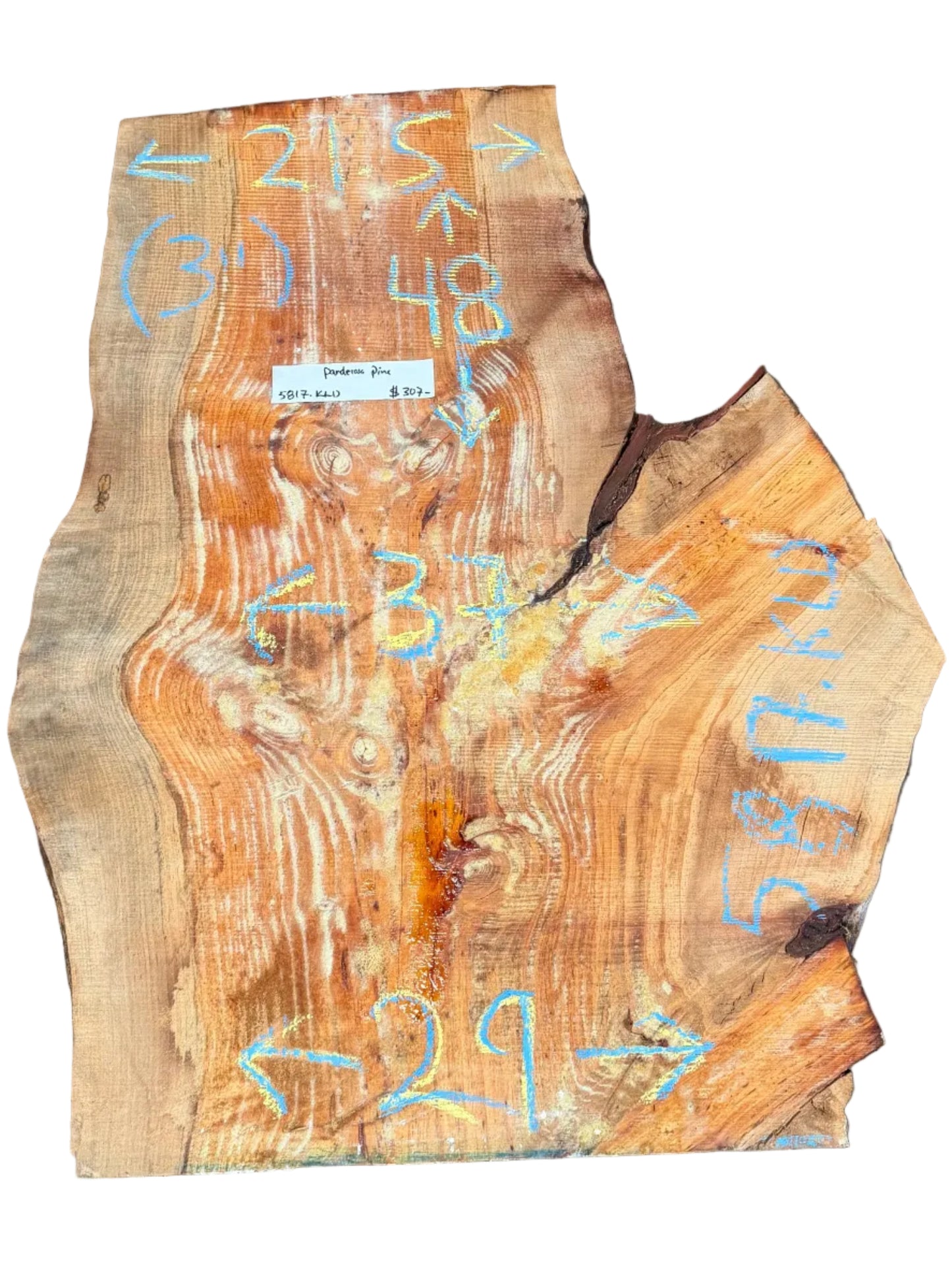 Ponderosa Pine Live Edge Slab 5817.KLD