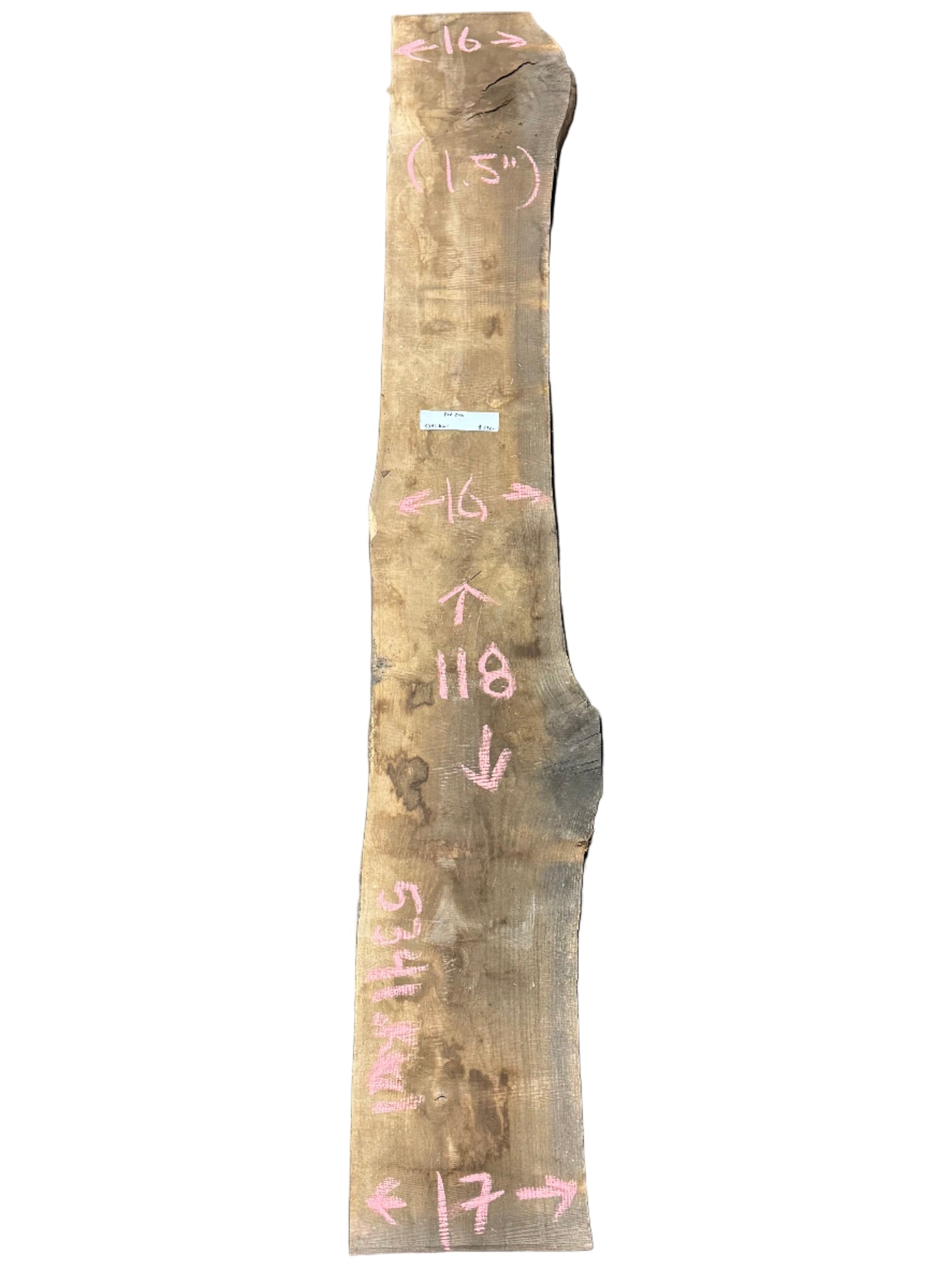 red oak live edge wood slab