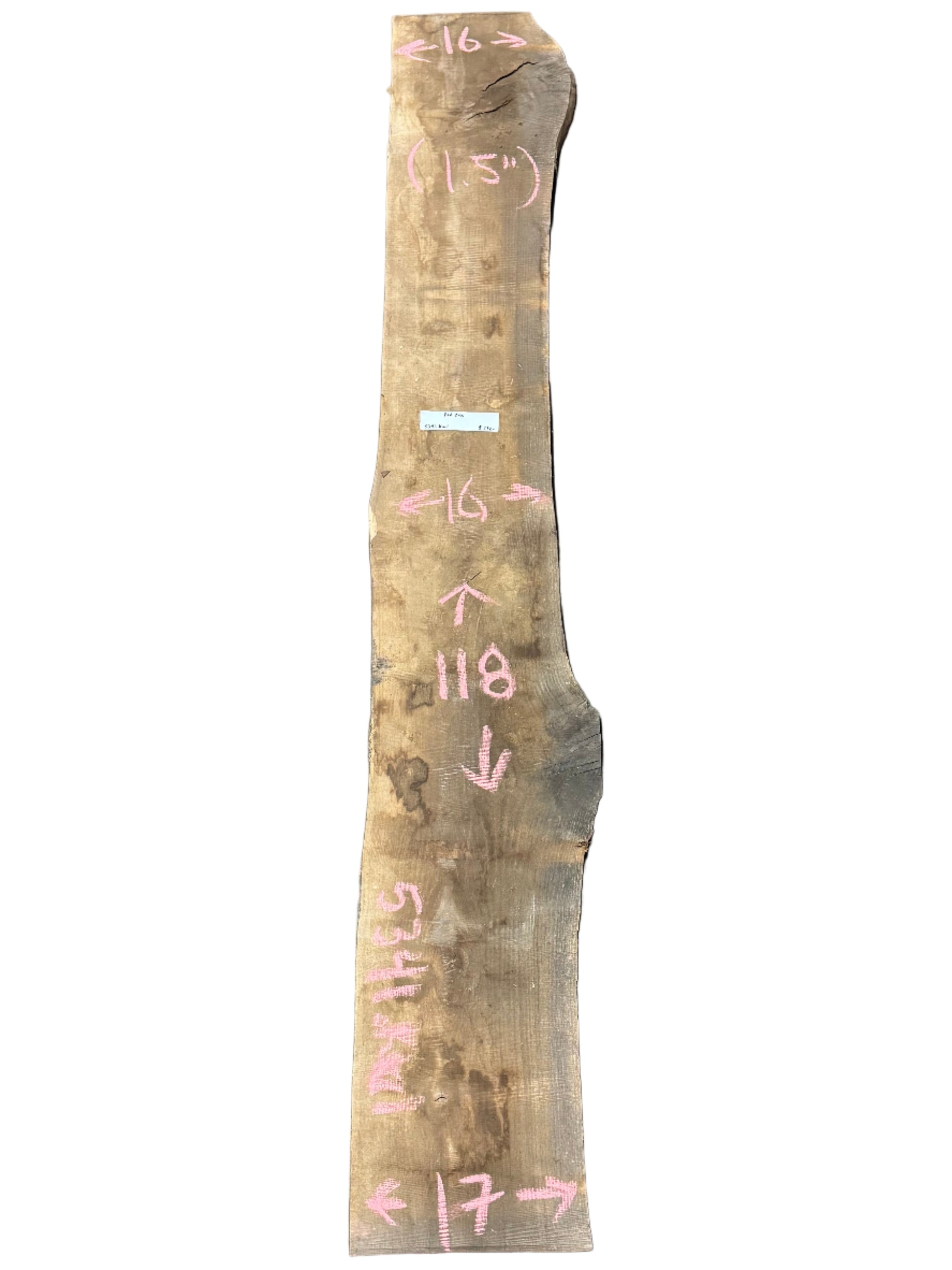 red oak live edge wood slab