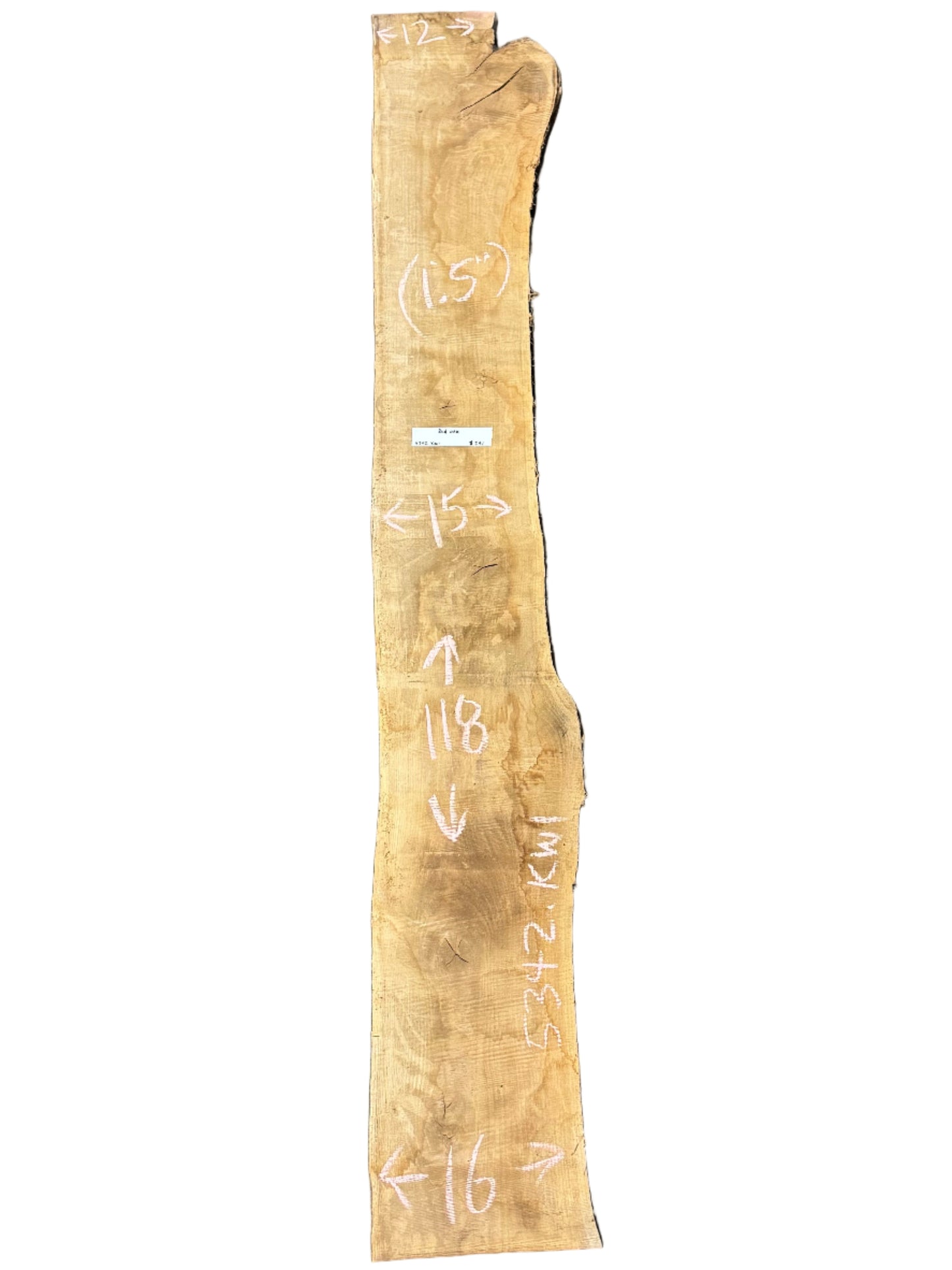 red oak edge wood slab