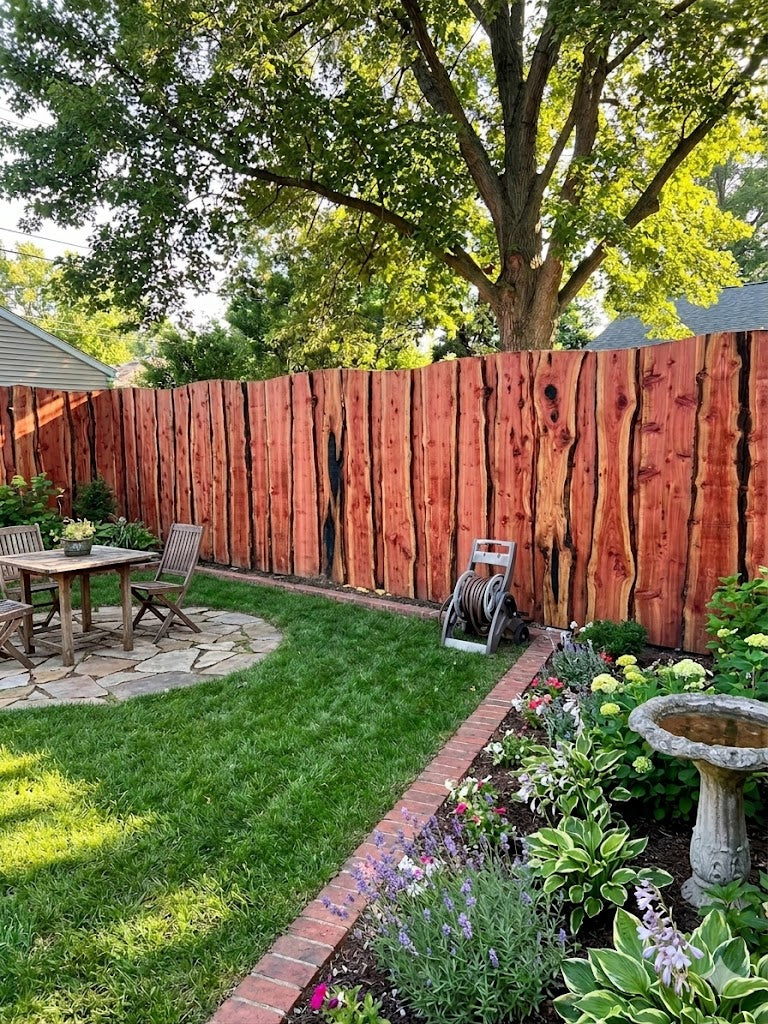 Live Edge Redwood Fence Boards