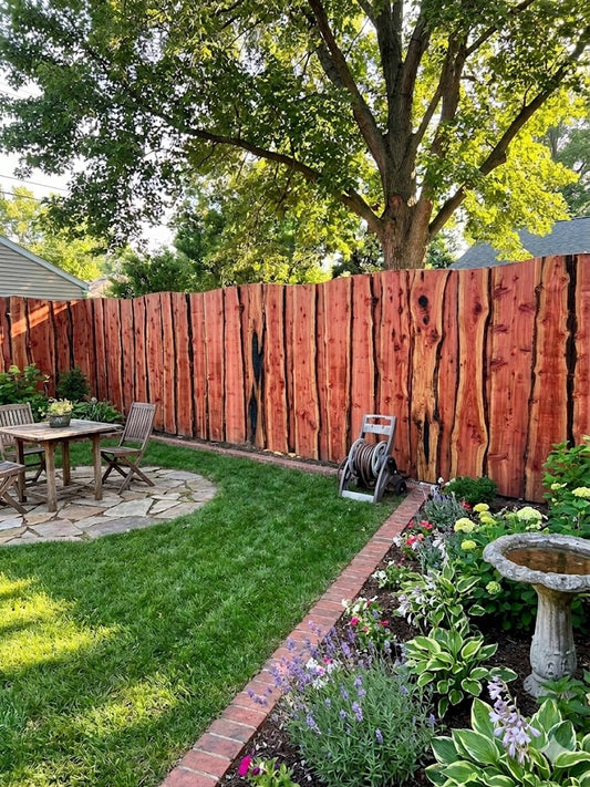 Live Edge Redwood Fence Boards