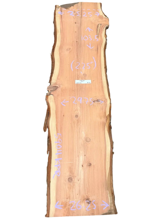Redwood Live Edge Wood Slab S2S 5904.KPR