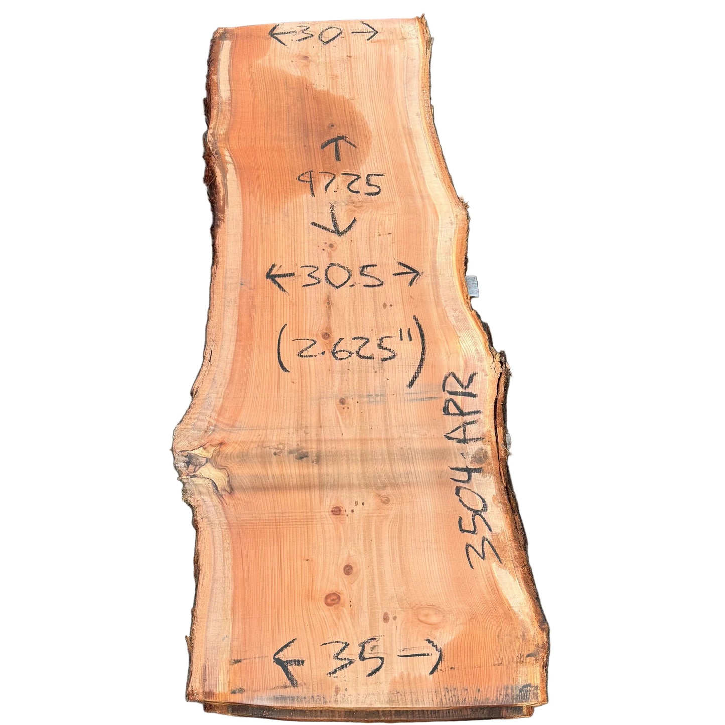 Redwood Live Edge Slab 3504.APR