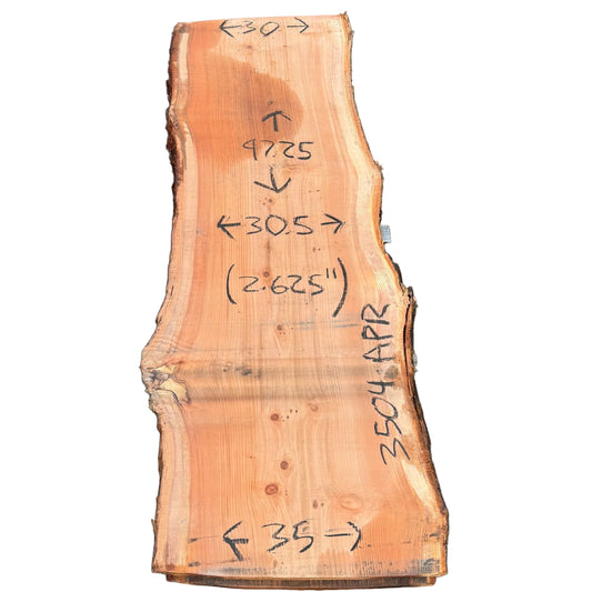 Redwood Live Edge Slab 3504.APR