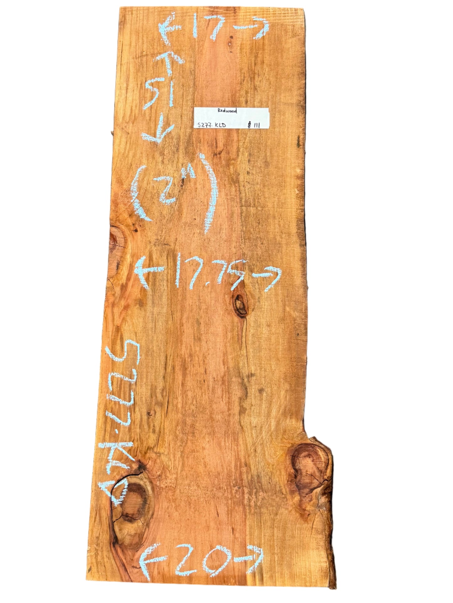 Redwood Live Edge Slab 5277.KLD
