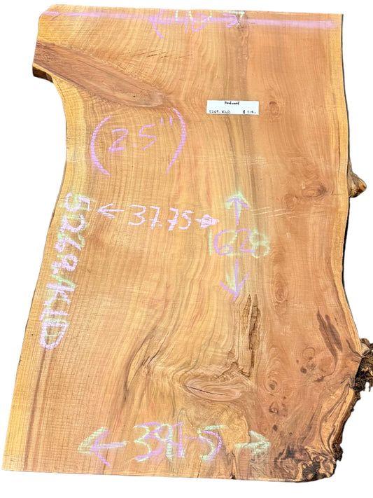 Redwood Live Edge Wood Slab 5269.KLD