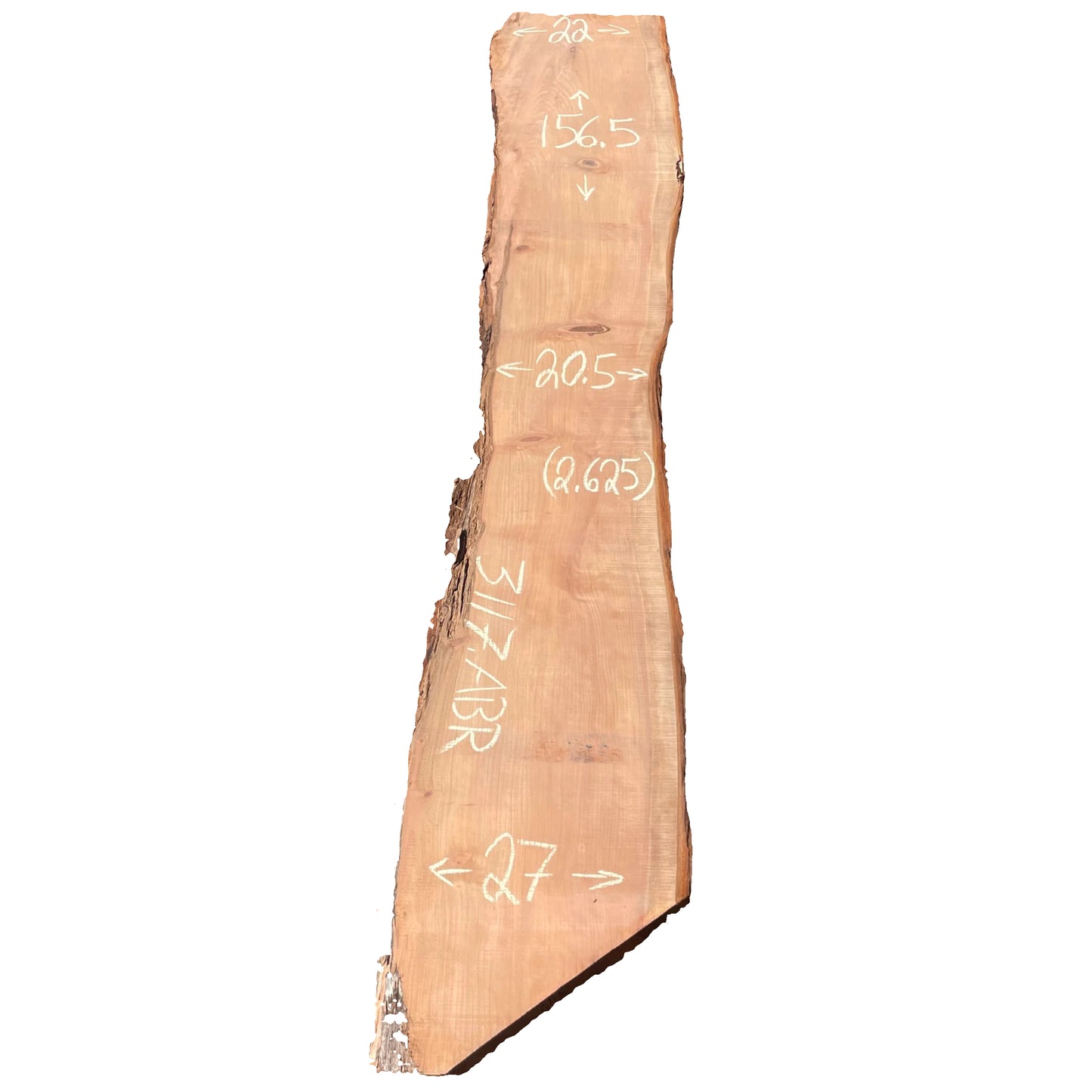 Redwood Live Edge Slab 3117.ABR