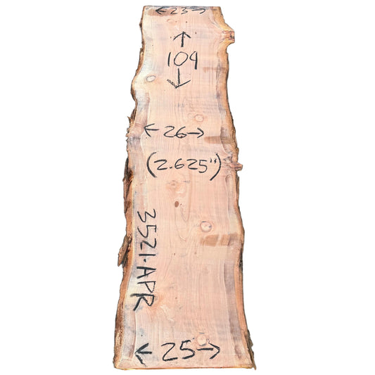 Redwood Live Edge Slab 3521.APR