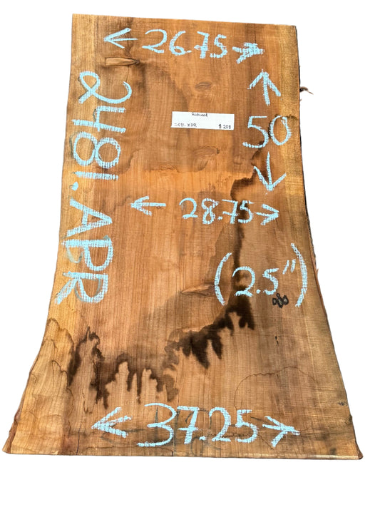 Redwood Live Edge Wood Slab 2481.APR
