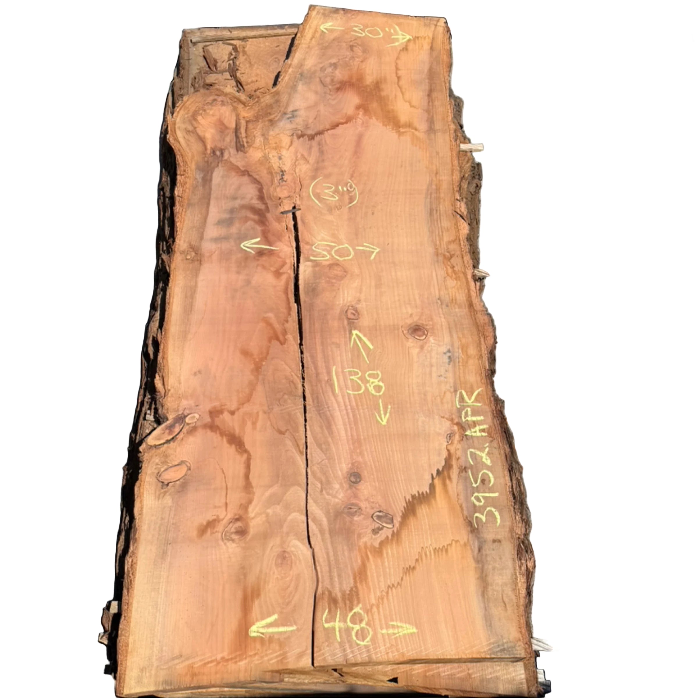 Redwood Live Edge Slab 3952.APR – Peroba Reclaimed Wood & Live Edge Slabs