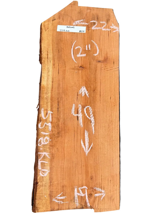 Redwood Live Edge Slab 5518.KLD