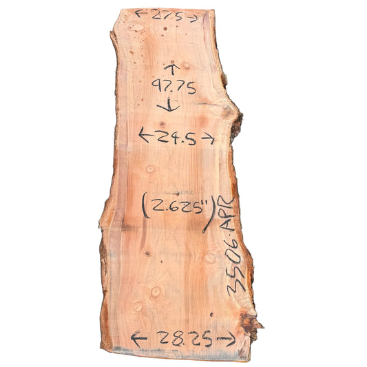Redwood Live Edge Slab 3506.APR