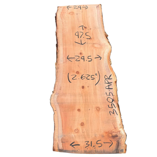 Redwood Live Edge Slab 3505.APR