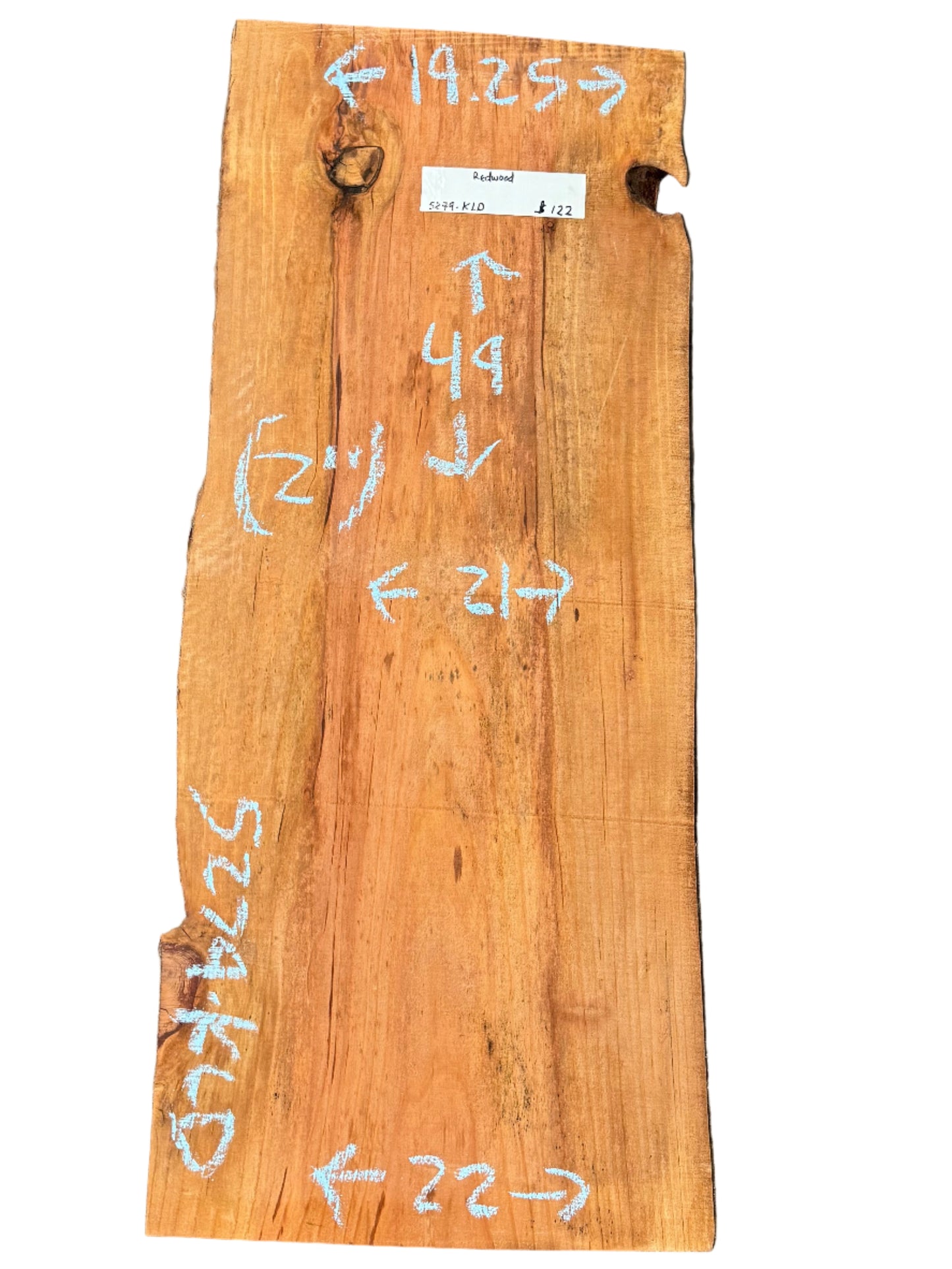 Redwood Live Edge Slab 5279.KLD