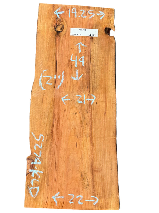 Redwood Live Edge Slab 5279.KLD