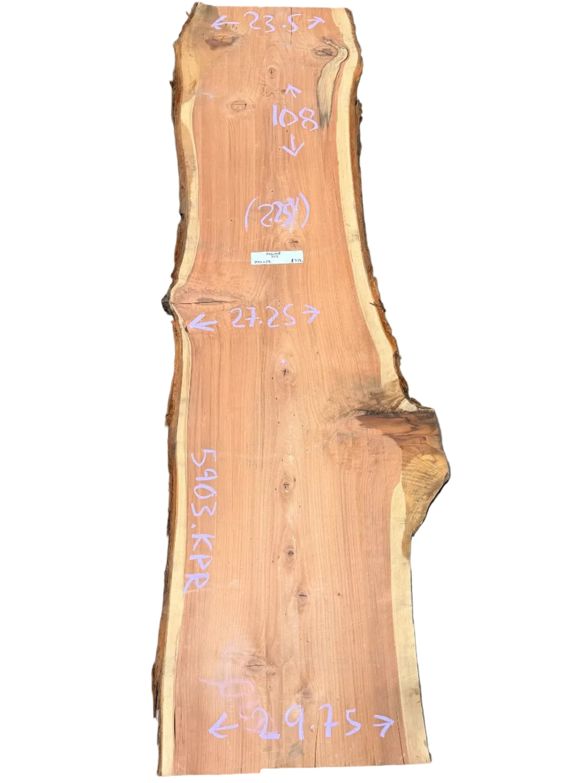 Redwood Live Edge Slab S2S 5903.KPR