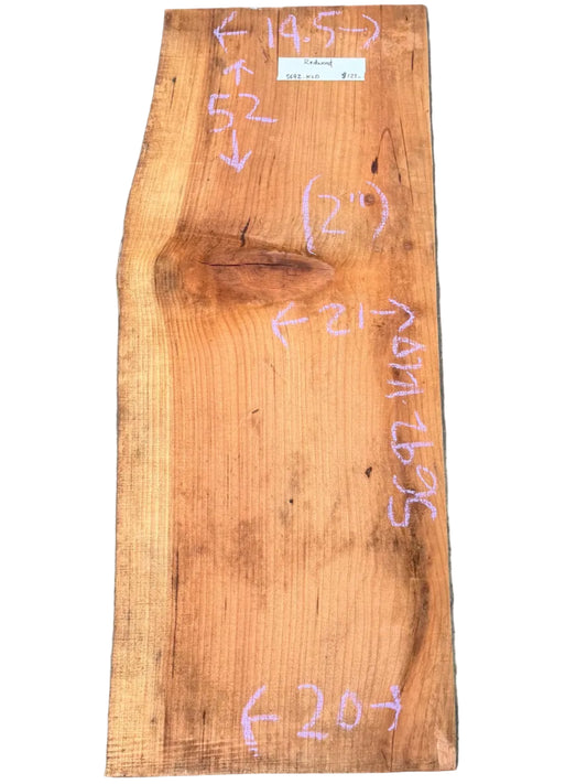 Redwood Live Edge Slab 5692.KLD