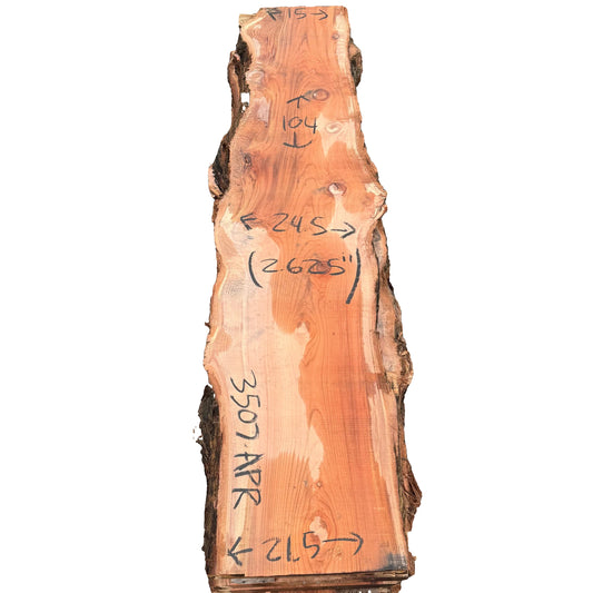 Redwood Live Edge Slab 3507.APR