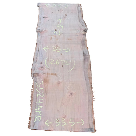 Redwood Live Edge Slab 3524.APR