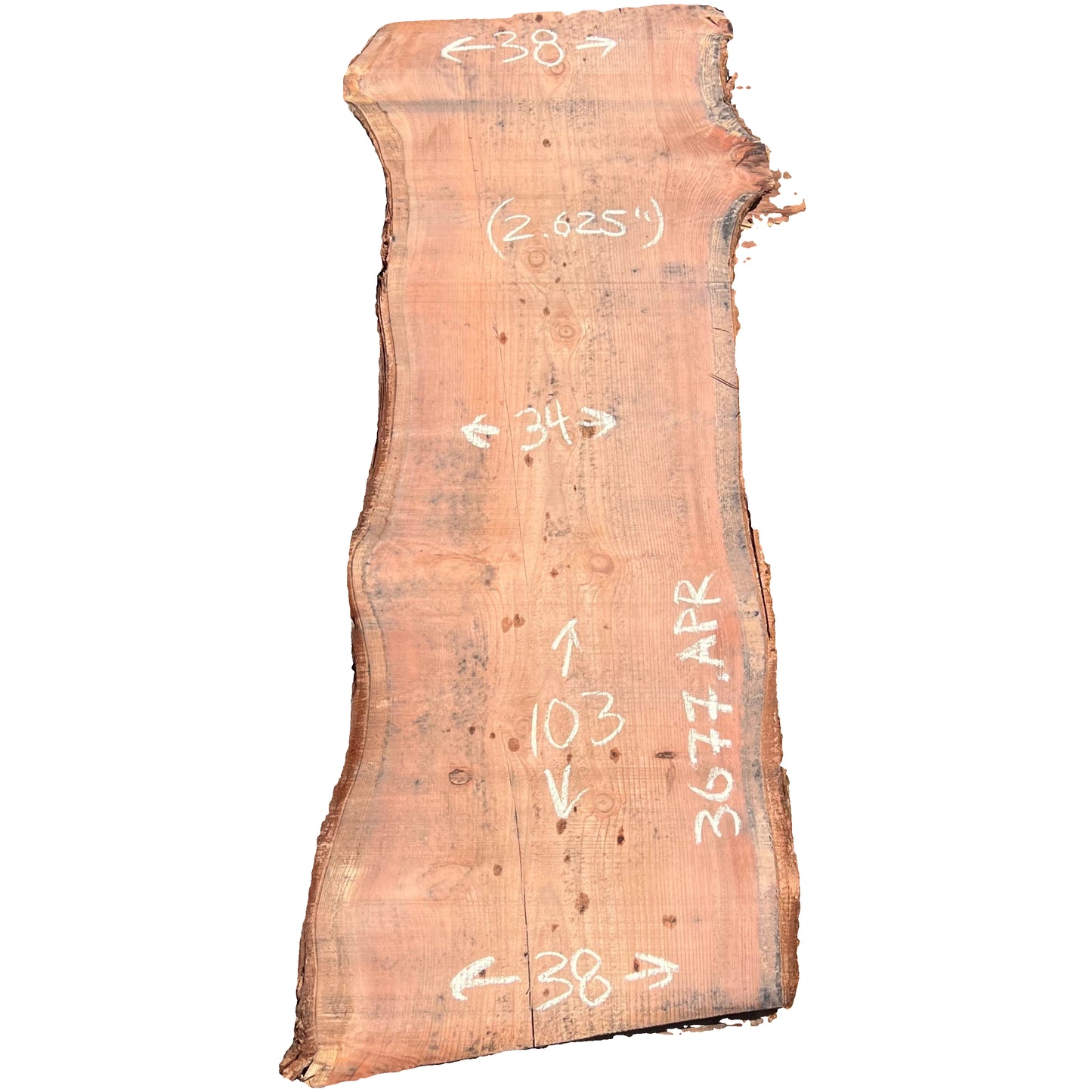 Redwood Live Edge Slab 3677.APR