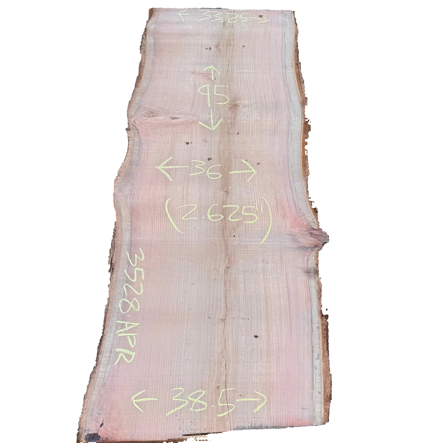 Redwood Live Edge Slab 3528.APR