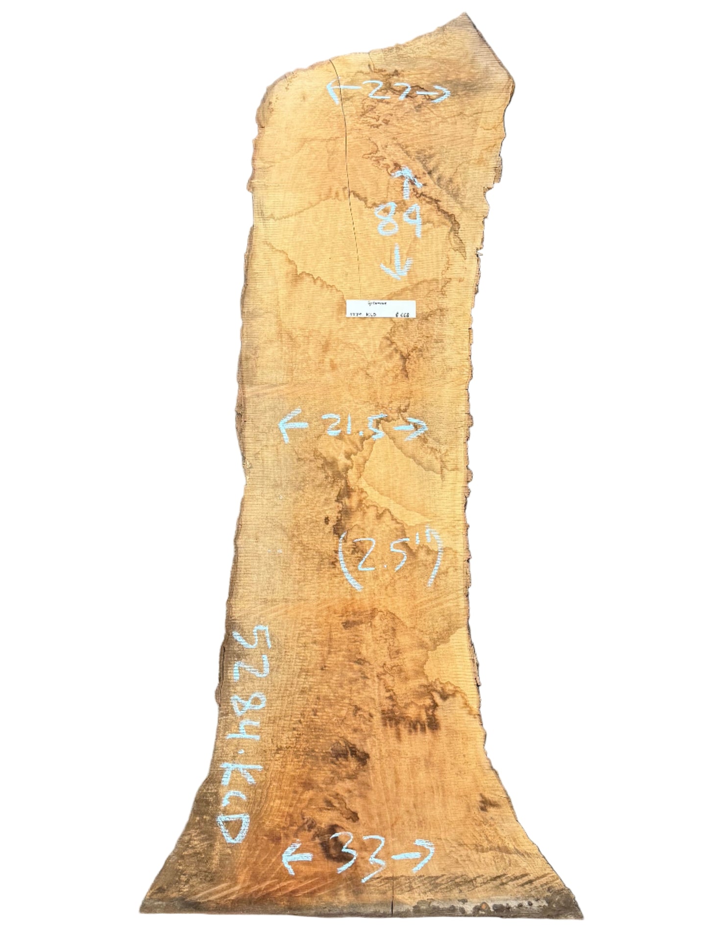 Sycamore Live Edge Slab 5284.KLD