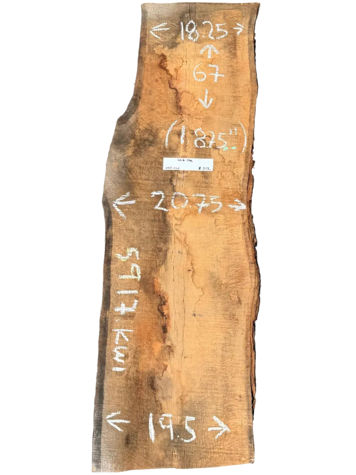 White Oak Live Edge Slab 5917.KWI