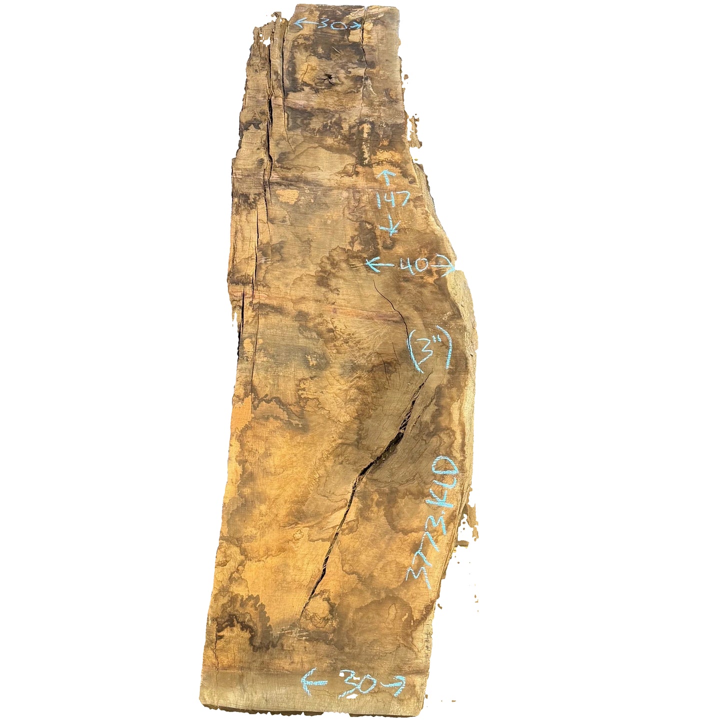 White Oak Live Edge Slab 3773.KLD