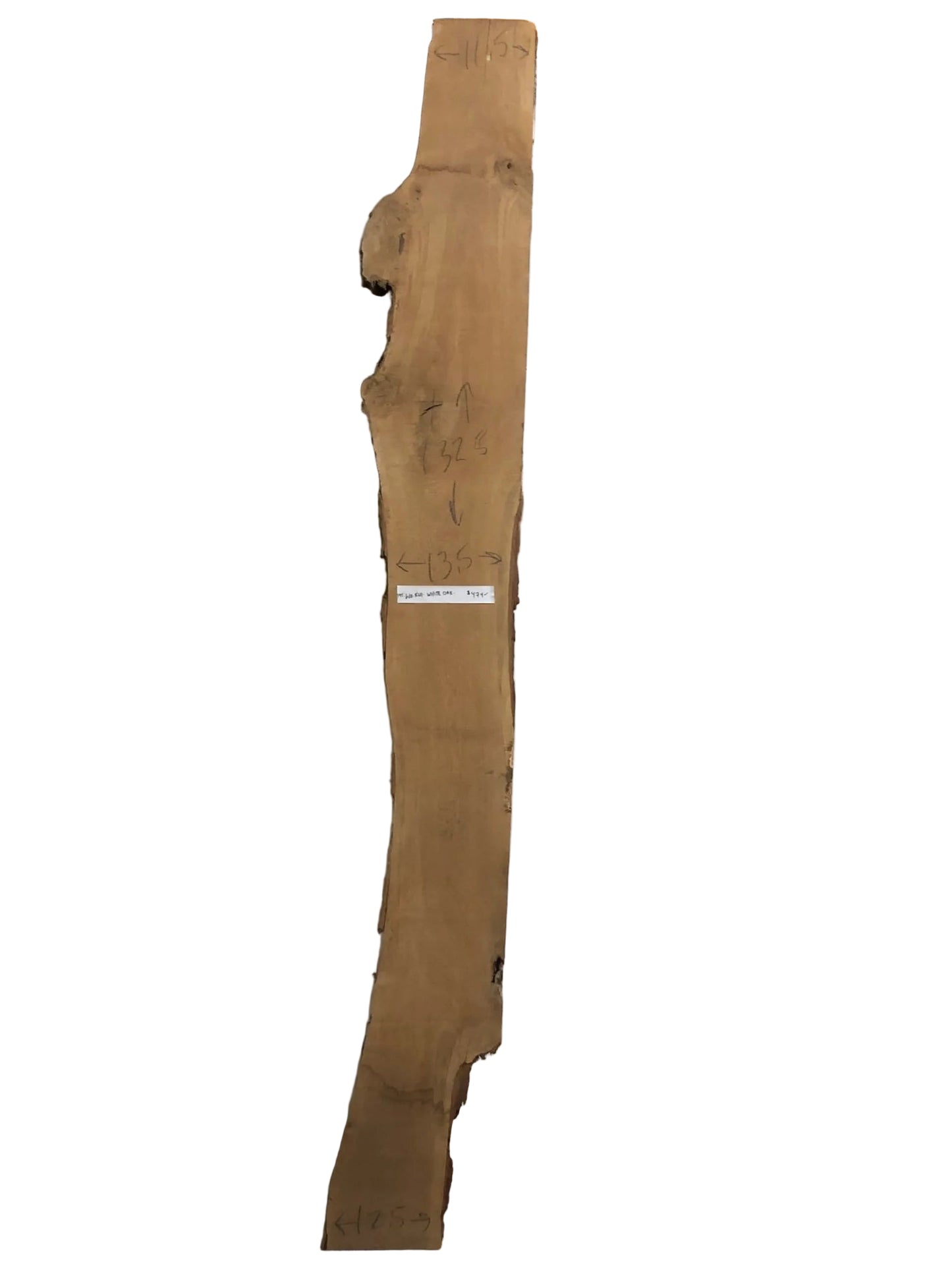 White Oak Live Edge Slab 195.KWI